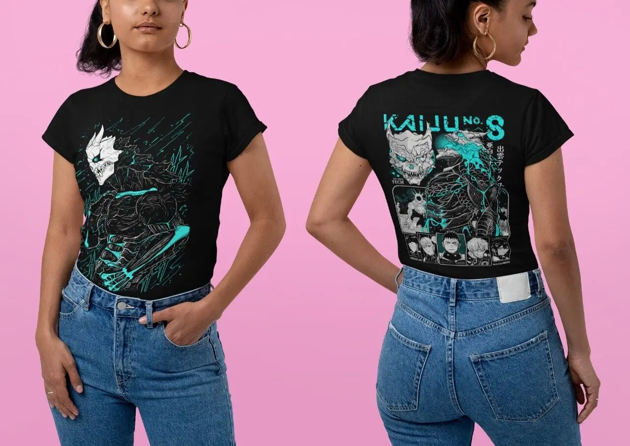 Kaiju no 8 T-shirt Mina Shiro kaij Gift Manga Best Anime Graphic Back And Front