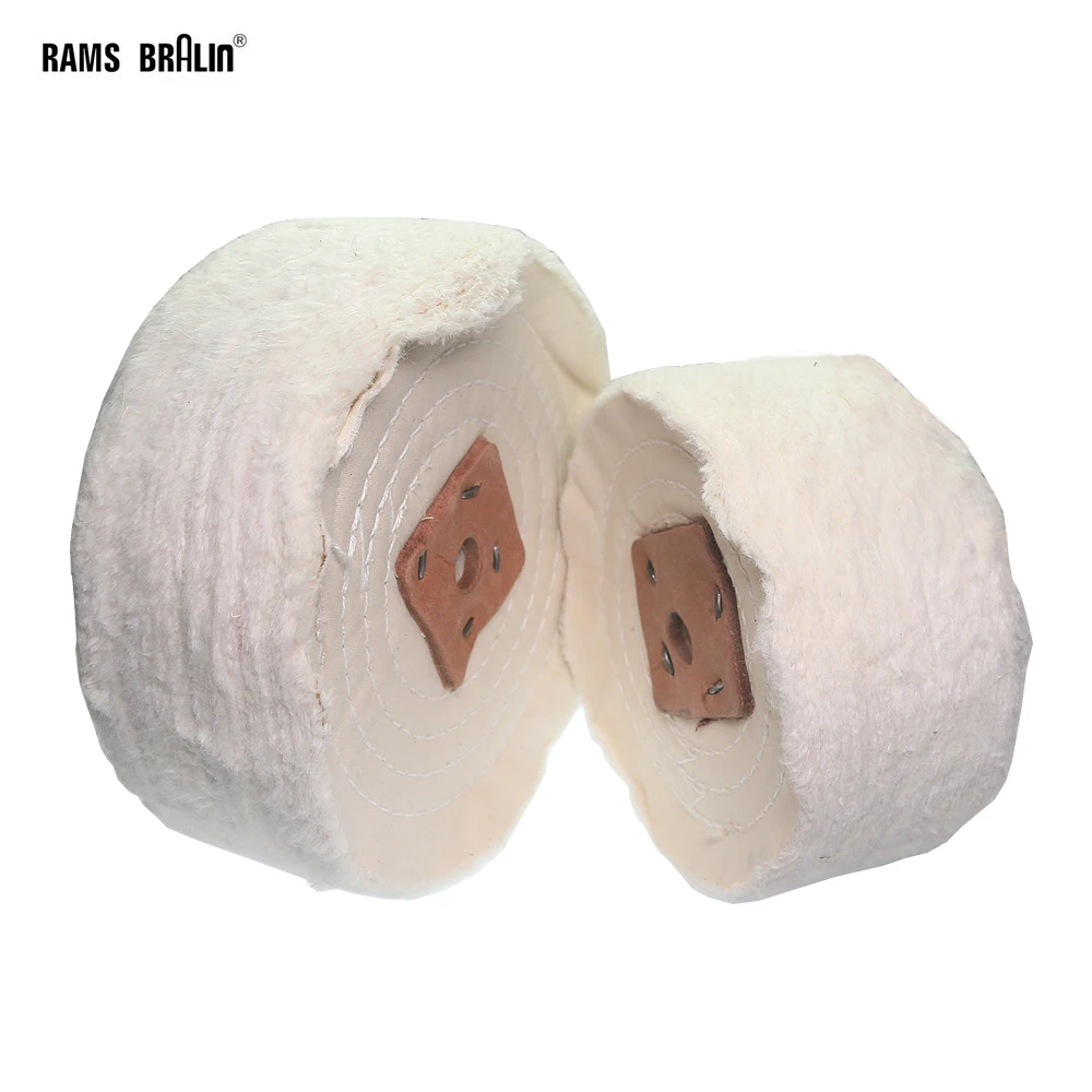 1 Piece Thicken Cotton Buffing Wheel Flannelette Lint Cloth Wheel for Metal Acrylic Stainless Steel Mirror Polishing