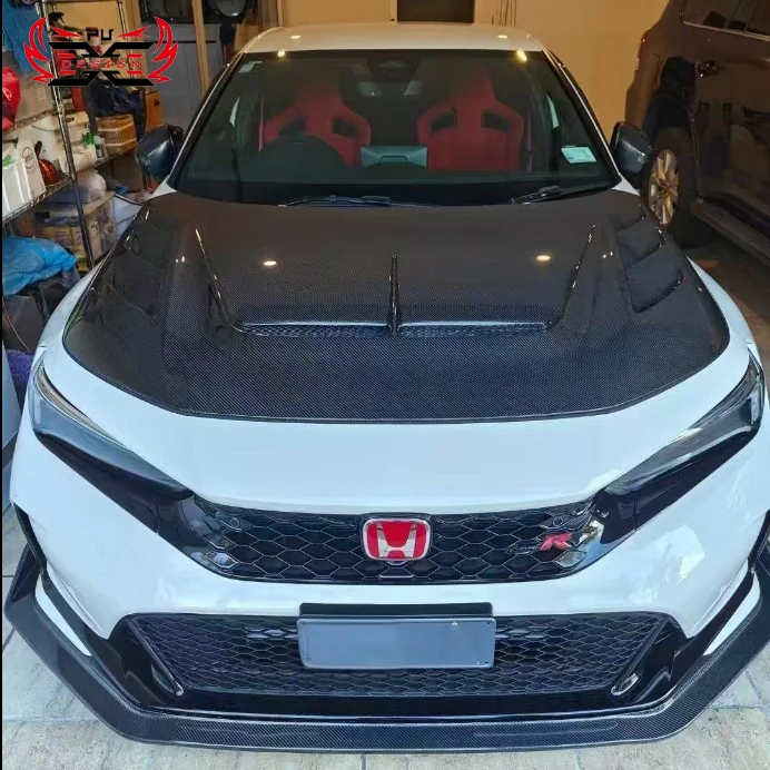 لمجموعة هيكل غطاء المصد الأمامي HD Civic Type R FL 5 من ألياف الكربون