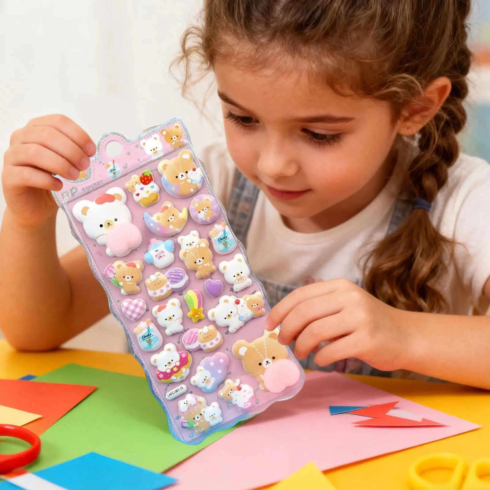 

Kids 3D Stickers Cute Decorations Animal Stickers 2 Sheet Decorative Decals For Scrapbooking Phone Case Notebook Laptop Craft