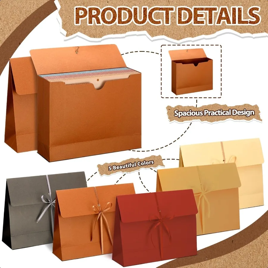 10 แพ็ค 3.5 ''ขยายแฟ้มแจ็คเก็ตกระเป๋าสตางค์แฟ้มโฟลเดอร์ FLAP และสายไฟปิดขนาด Letter กระเป๋ากระดาษสําหรับเอกสาร Stor