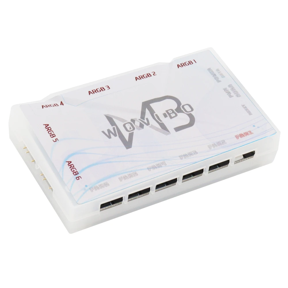 Waccueilli bo-Boîtier d'ordinateur pour contrôleur ARGB, adaptateur 1 à 6, châssis d'alimentation SATA 5V 3 broches, LED CPU, contrôle du refroidisseur d'eau