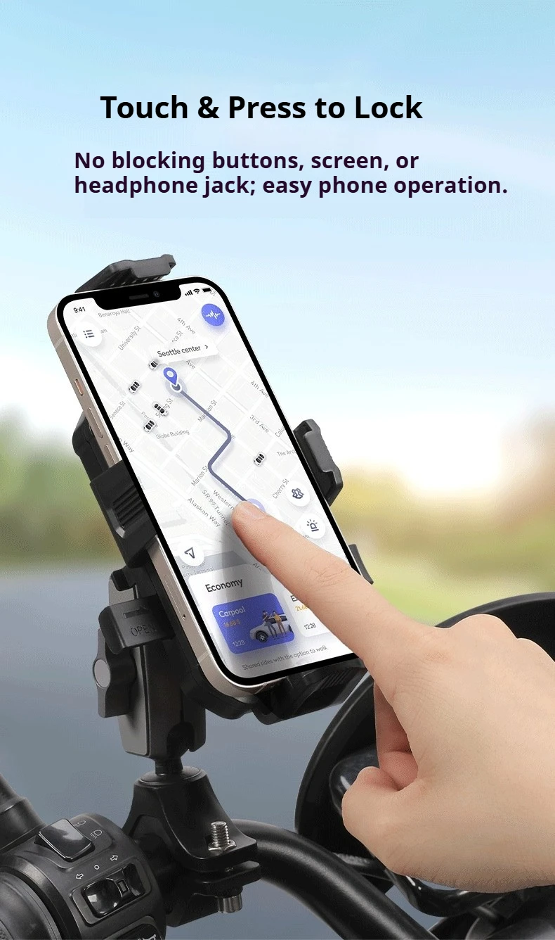 ZEKA Handyhalterung Fahrrad Motorrad Universelle stoßfeste Halterung für iPhone Xiaomi Samsung für 4,7-7 Zoll GSM Houder Fiets – Detail 4