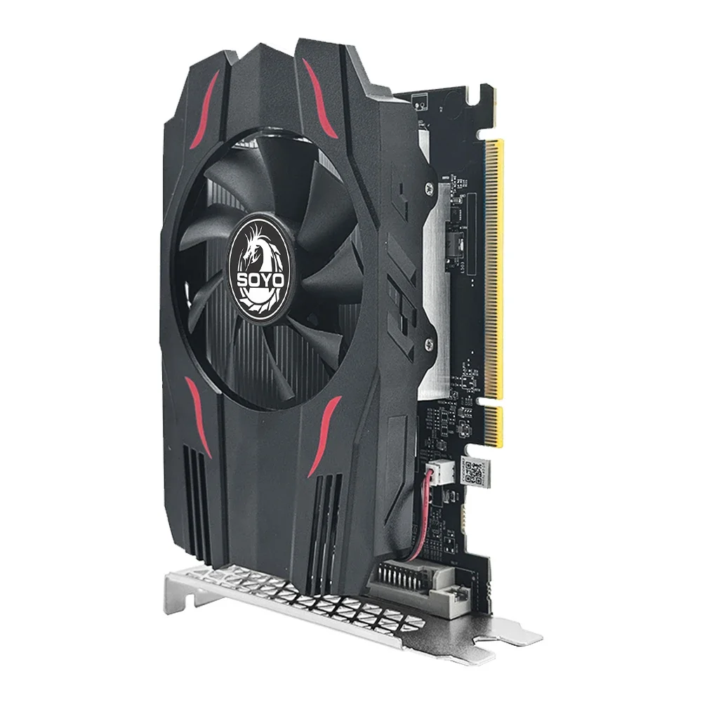 SOYO AMD Radeon RX550 4GB GPU GDDR5 14nm لألعاب الكمبيوتر المكتبي فيديو RX560 بطاقة الرسومات 128bit RX 550 مكونات الكمبيوتر