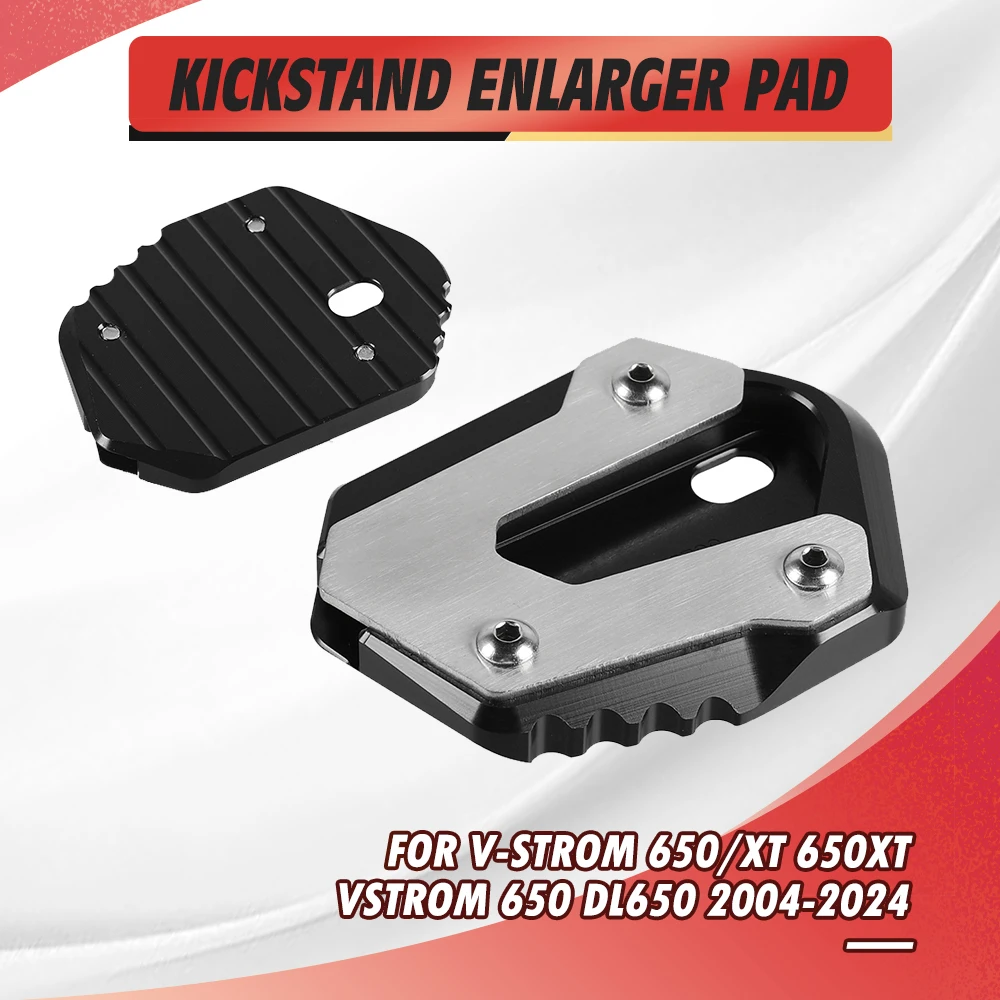 

Motorcycle Side Stand Extension Plate For SUZUKI V-STROM 650/XT 650XT VSTROM 650 DL650 2004-2024 2023 Kickstand Enlarger Parking