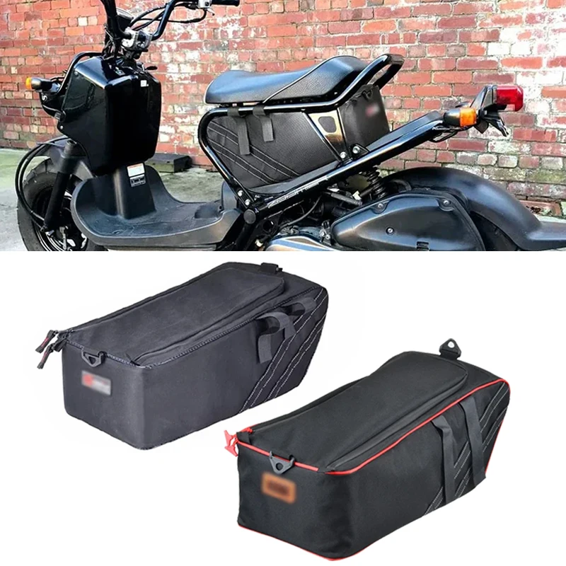 

Сумки на заднее сиденье мотоцикла для Honda Ruckus Zoomer NPS50 2010-2021, сумка для хранения груза под сиденьем, черная водонепроницаемая сумка для багажа