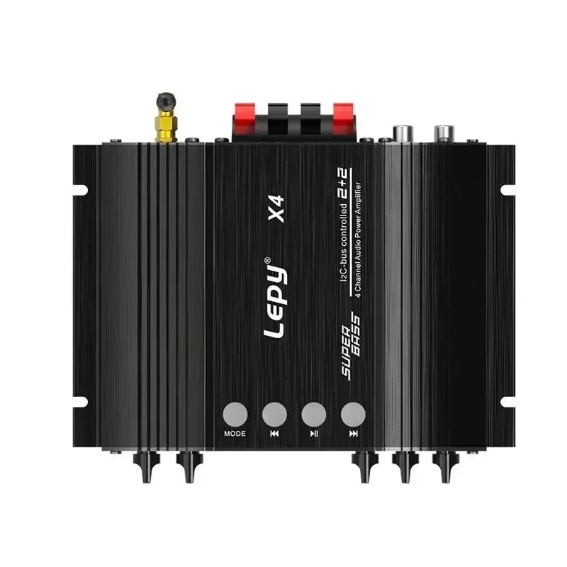 HIFI 5.0 Bluetooth Power Amplifier, Optical Fiber, Coaxial Input, 2.1 Audio Amplificador Dual Subwoofer Output, 4 Channels