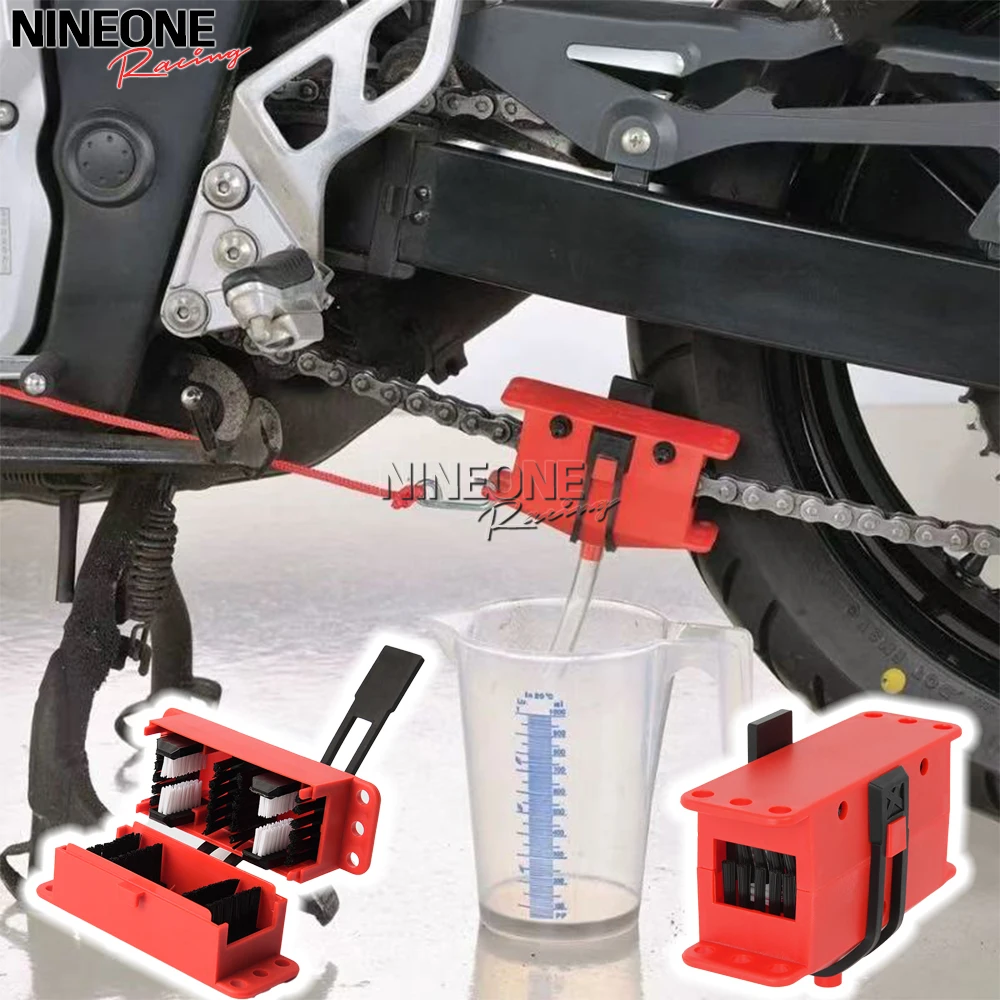 

For HONDA KAWASAKI YAMAHA KTM DUCATI SUZUKI Swing Arm Chains Cleaning Machine Kit Set Motorcycle Chain Brush Cleaner Covers