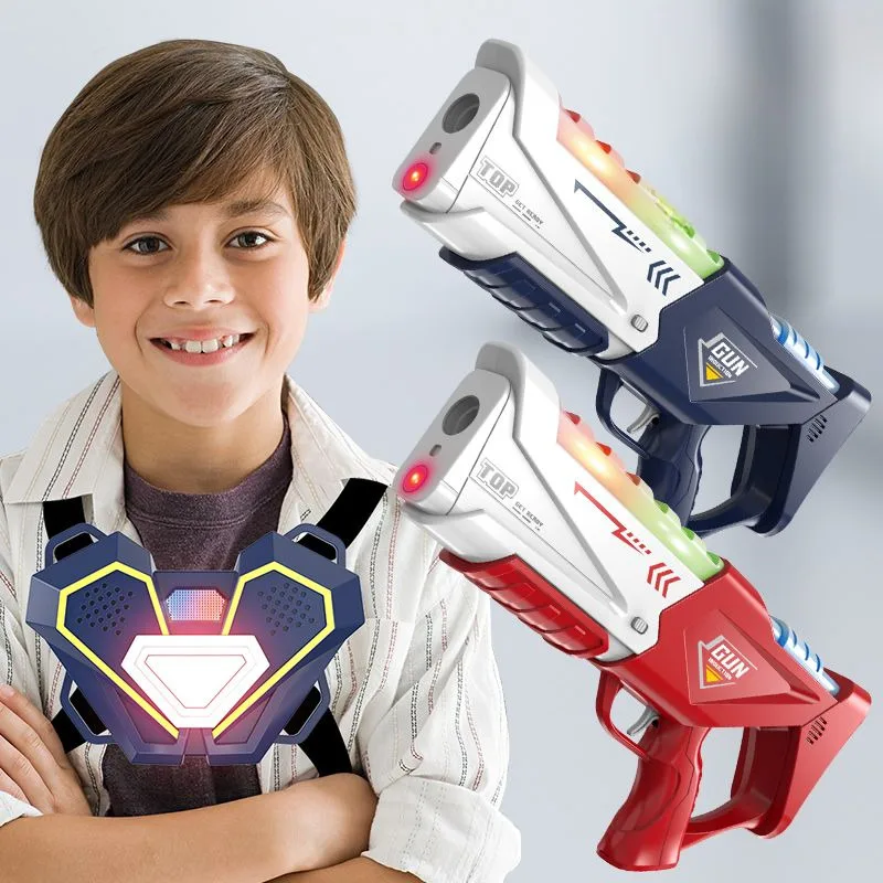 

Kids Infrared Laser Tag Gun Set With Sound And Light Effects Realistic Battle Gear Toy For Boys Cool Outdoor Game Gift