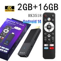 New Smart TV Stick RK3518 X88 PRO Wifi6 4K Android 14.0 Quad Core Home Media Player Voice Remote Android TV Stick 2GB 16GB