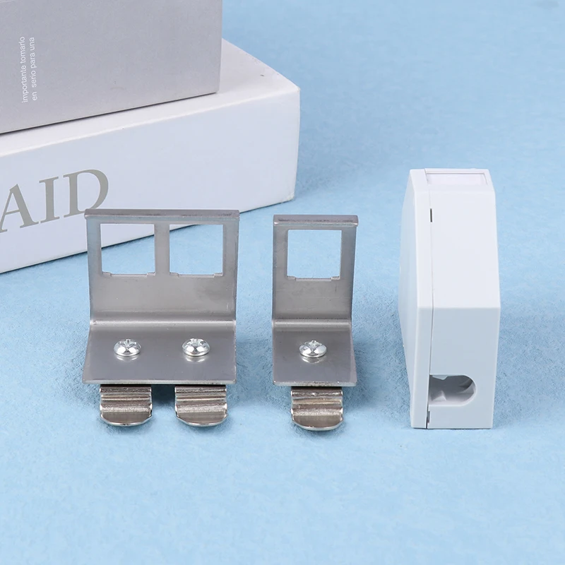 New 1 Port 2 Ports DIN Rail Keystone Adapter For 35mm DIN-Rail Electrical Distribution Box Metal Mounting Keystone Jack Holder