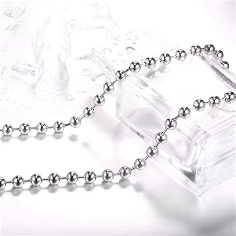 BEIER Stainless Steel Ball Chain For Pendant Men\'s Chain Trendy Titanium Steel Round Bead Chains Necklace Wholesale