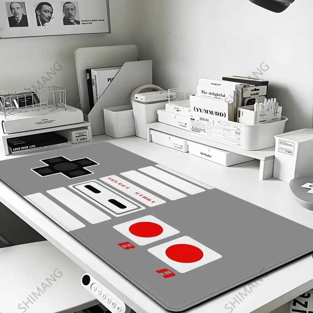 

Super Retro Game Controller Mouse Pad Tapetes de Mesa Teclado, Borracha Kawai, Tapete de Mesa Antiderrapante, XXL90x40cm