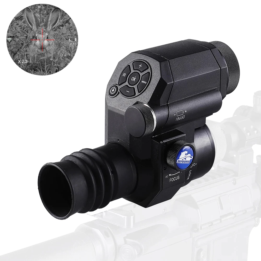 ZIYOUHU-Infrared Night Vision Riflescope, Monocular, 4X Digital Zoom, Video Camera, Mounted Aim Sight Scope for Hunting, 850nm