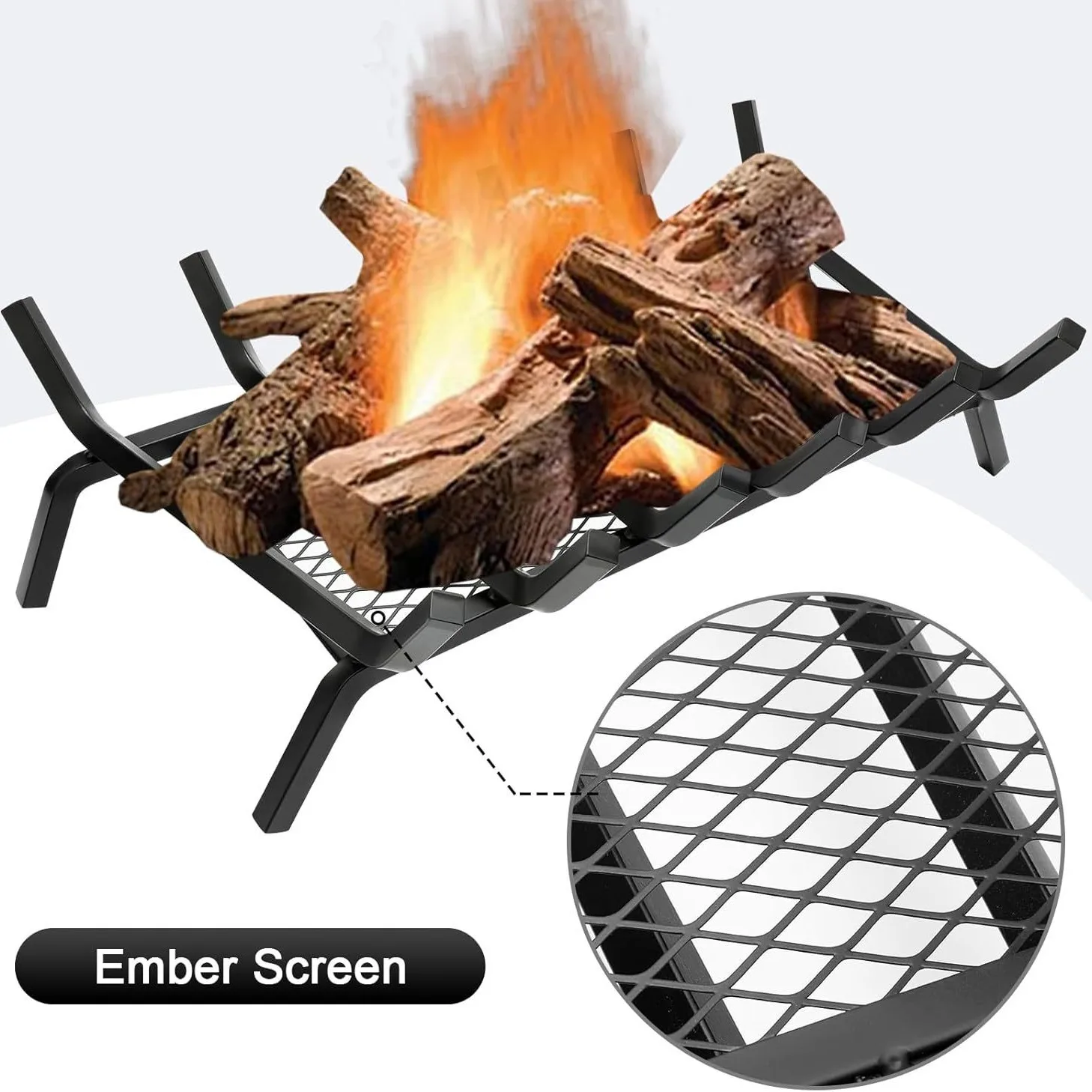 High temperature resistant firewood rack Outdoor wood storage rack Fireplace fire bracket Firewood storage chassis