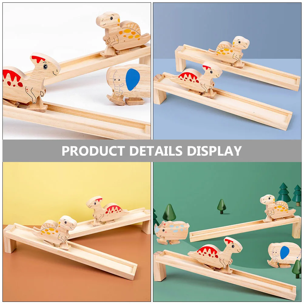 

1Set Wooden Inertia Animal Funny Durable No Needed Kids Educational Plaything Room Decoration Long Time Companion