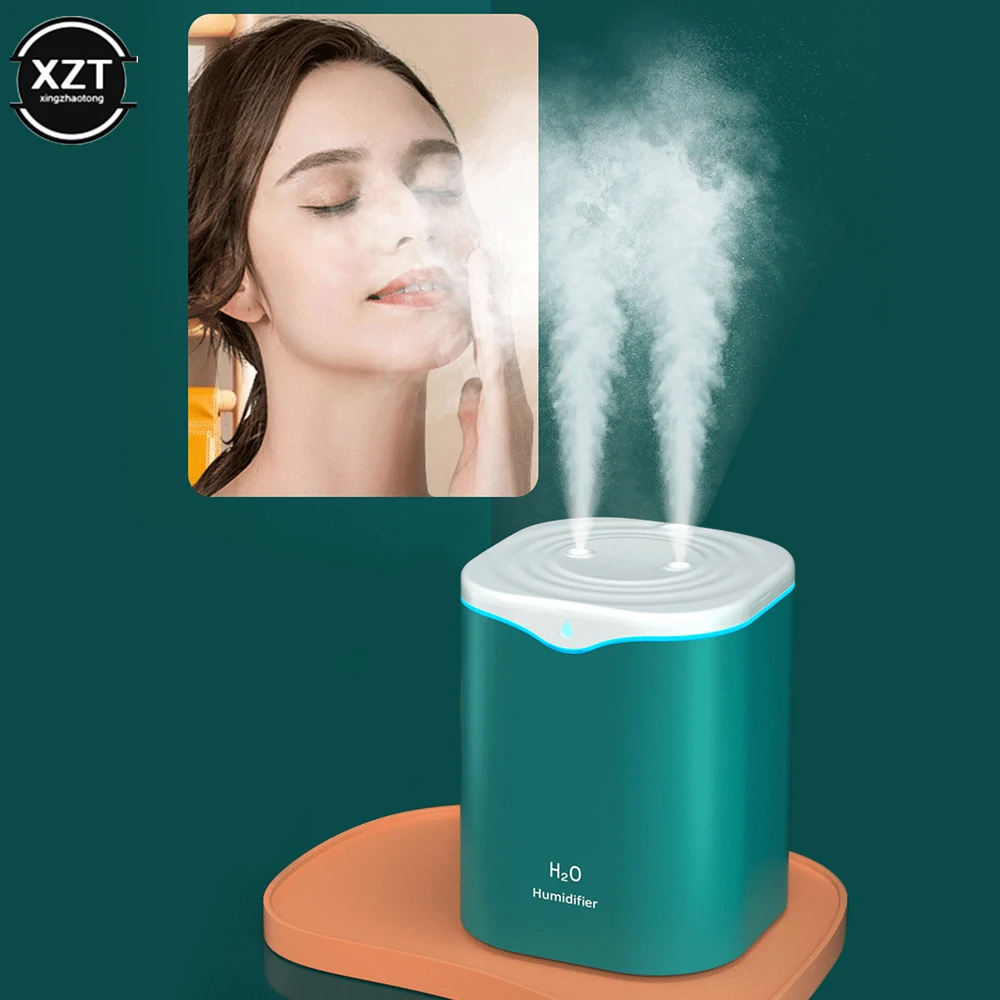 USB Double-Hole Air Humidifier เดสก์ท็อปน้ำมันหอมระเหย Essential ก้านปักน้ำมันหอมระเหยขนาดใหญ่ Mist Volume Silent Aromatherapy