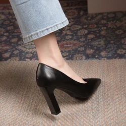 Commute Shoes for Women Grace High Heels Classic Black Dress Shoes Sexy Thin Heels Comfortable Shallow Autumn Women's Pumps 2022