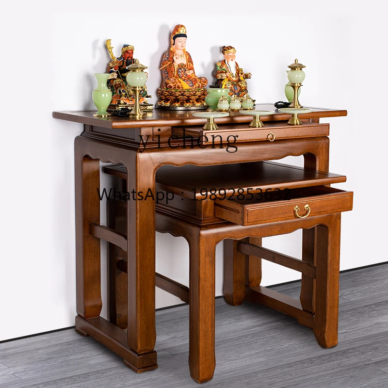 

table Solid wood incense casket Buddhist table Home use Modern simple Buddhist table Gongtai