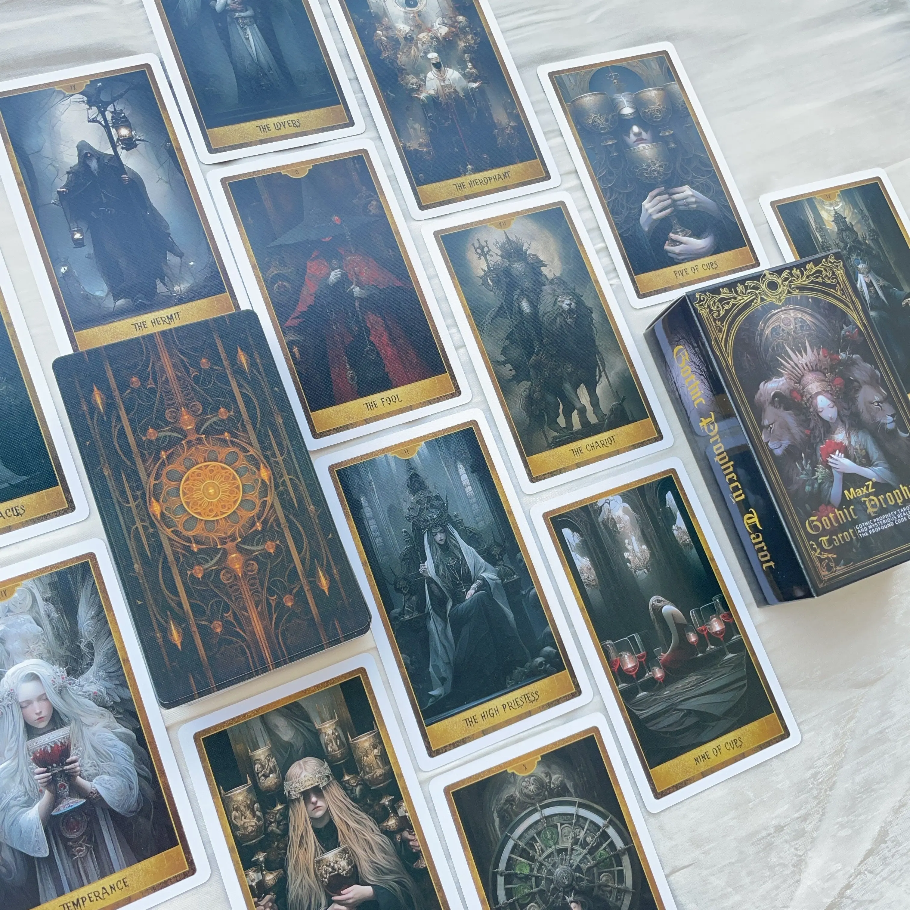 New 2025 Beginner Rider Waite Tarot Divination Deck 78 Genuine Professional Gothic Seer Tarot Cards Rider Waite English Spanish