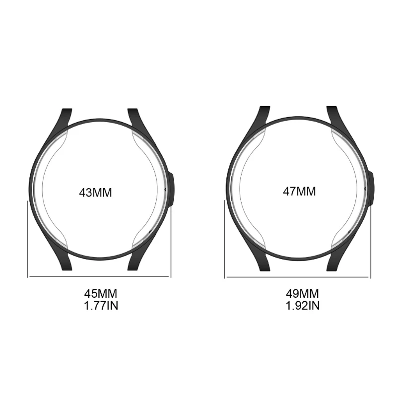 เคสป้องกันหน้าจอสำหรับ Samsung Galaxy WATCH 6 Classic, เคสขนาด43มม./47มม. ปกป้องเต็มกรอบกันชน TPU