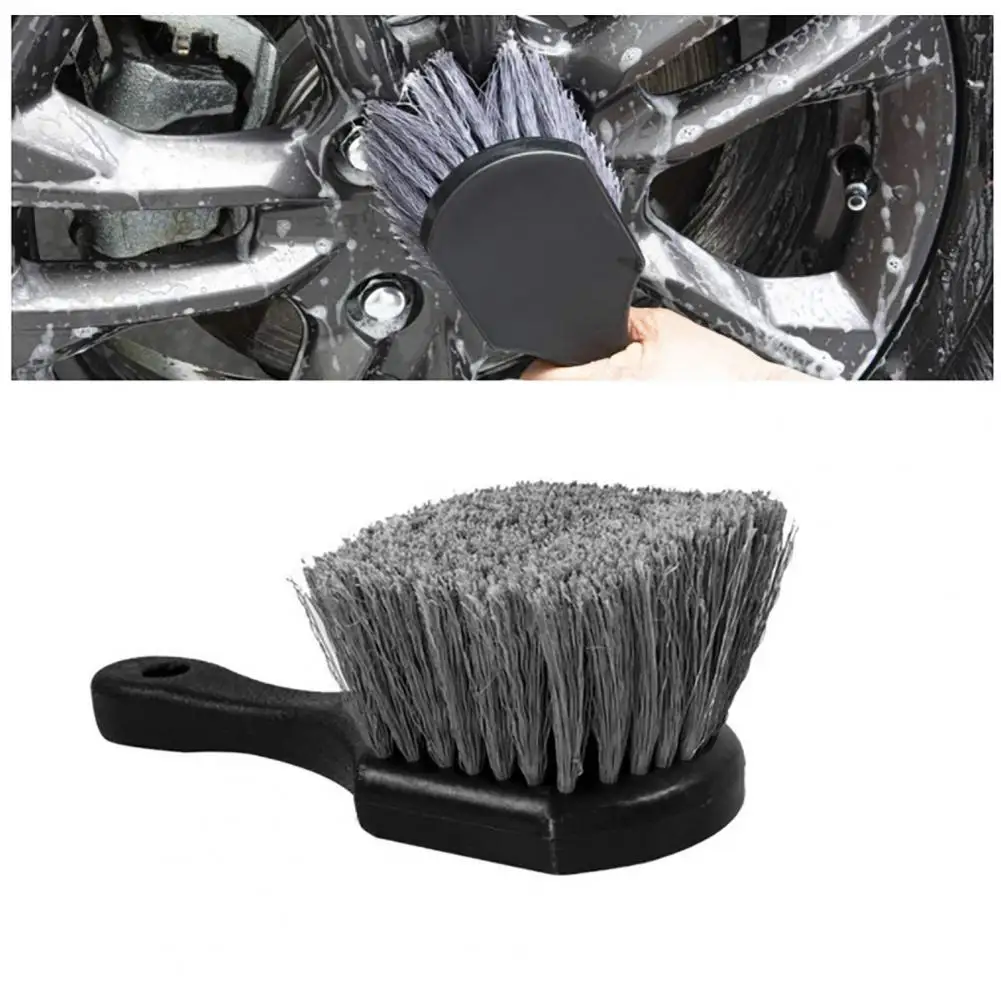 Stable Wheel Detailing Brush Portable Wheel Washing Brush Harmless Practical Tire Rim Cleaning Brush  Convenient