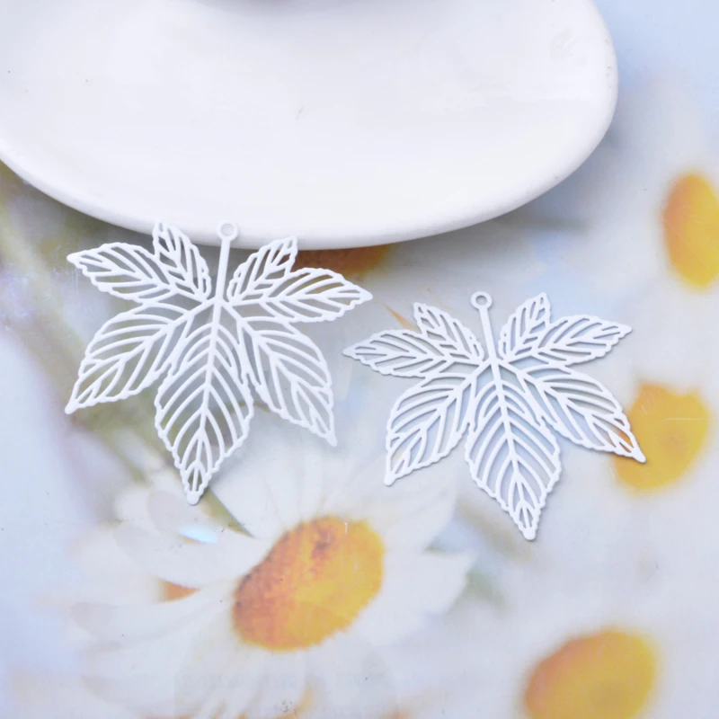 20 Stück AB7451 Messing Goldene Ahornblätter Anhänger Bunte Charms DIY Schmuck Ohrringe Herstellung – Detail 3