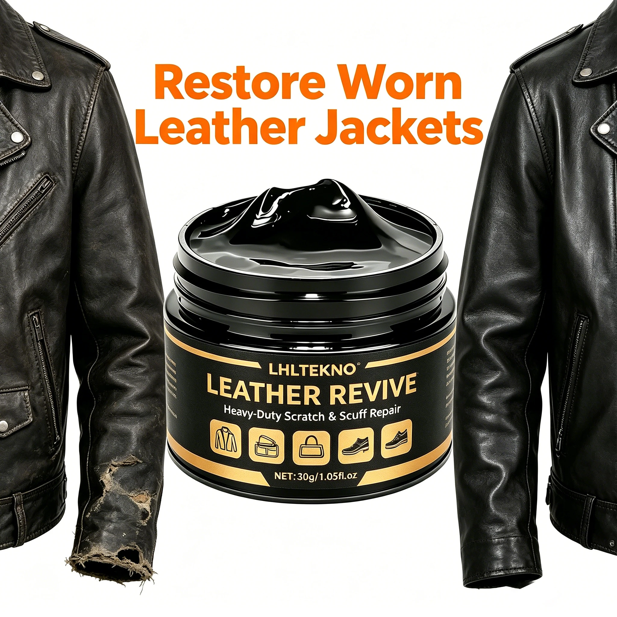 30g Leather Edge Repair & Color Restoring Paste Quick Dry Long Lasting Smooth Touch Formula for Scuffed Peeling Faded Edges Mult