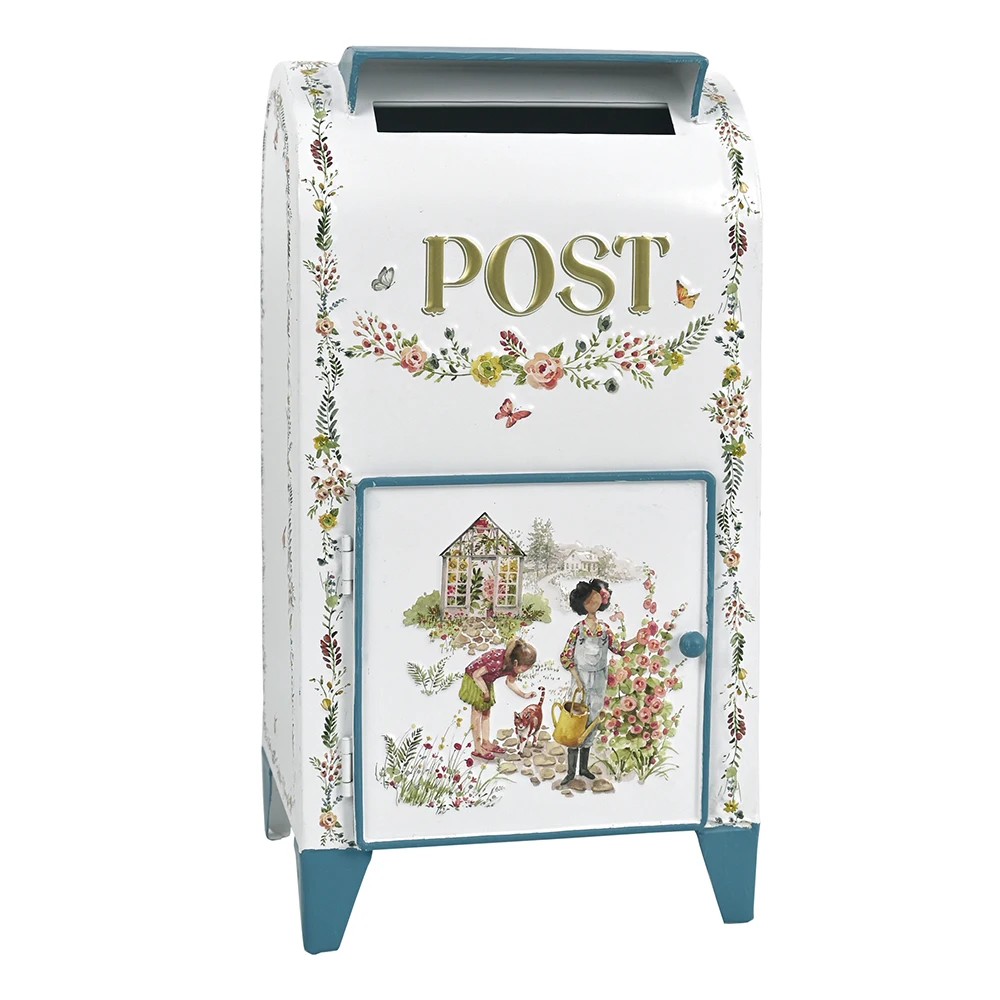 Standing Mailbox Farmhouse Design Outdoor Garden Metal Mailbox  Wishing Mailbox Leaving Message Post Box