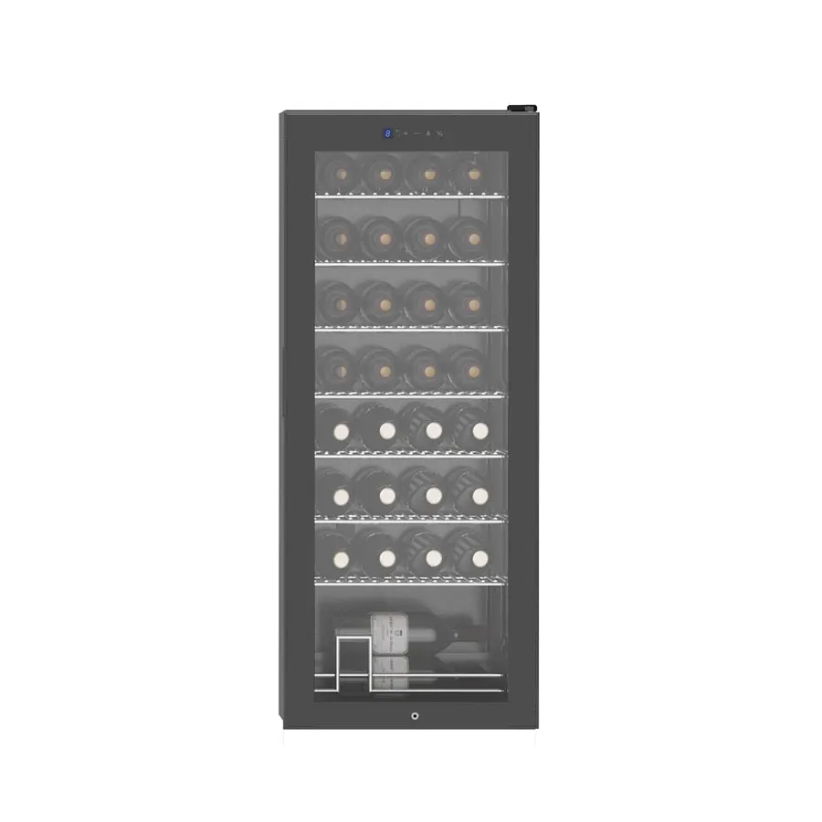 High quality Smart 93L 32 Bottles Compressor Single Zone Wine Cooler for  Built in Wine llar Supplier