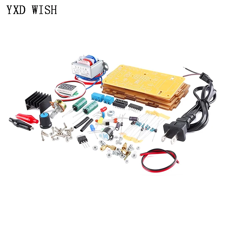 LM317 regulowane napięcie zasilacz regulowany DIY Kit LM317 AC 220V do DC 1.25-12V stabilizowane zasilanie laboratorium