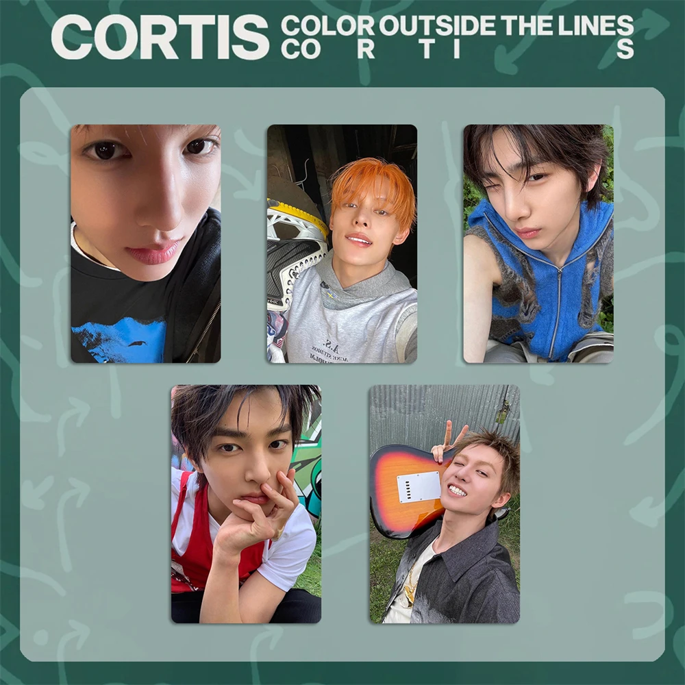 

5Pcs KPOP CORTIS Photocards Mini Album COLOR OUTSIDE THE LINES Two-Sided Postcards JUHOON JAMES MARTIN Lomo Cards Fans Collect