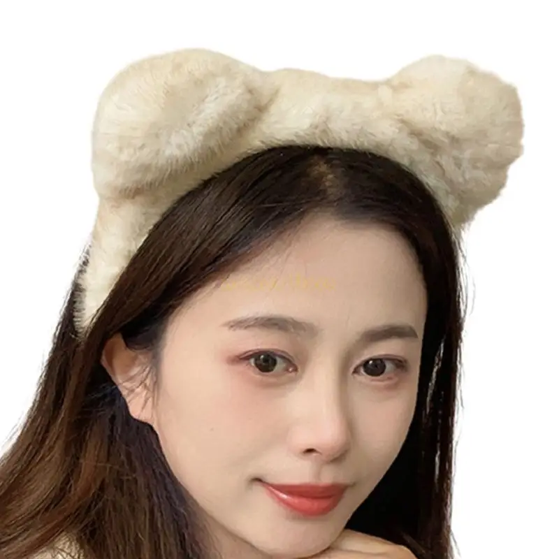 

31BF Washing Face Headband Anime Ear Hairband Plush Headband Festival Head Decoration