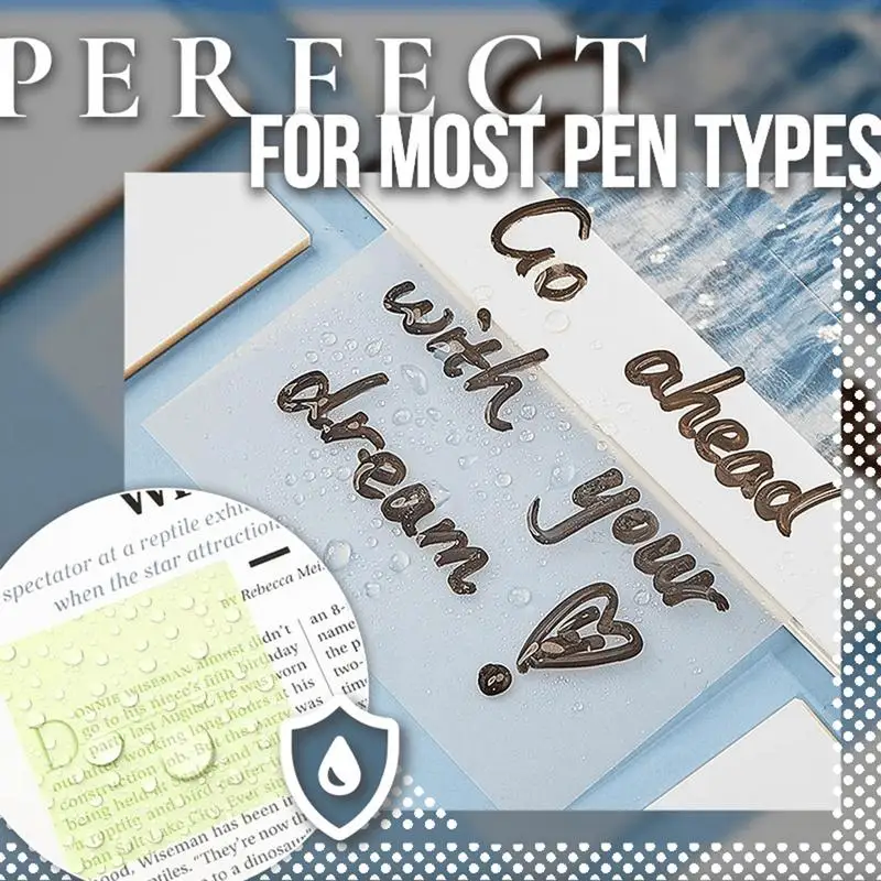 Transparent Notes Paper 400 Sheets Transparent Sticky Note Pads Reusable Translucent Memo Pad 3 X 3 Inch -50 Sheets Per Pad 6