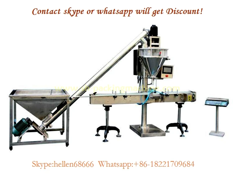 316L flour filling machine with spiral feeder,pepper filler,CE,automatic powder filling machine