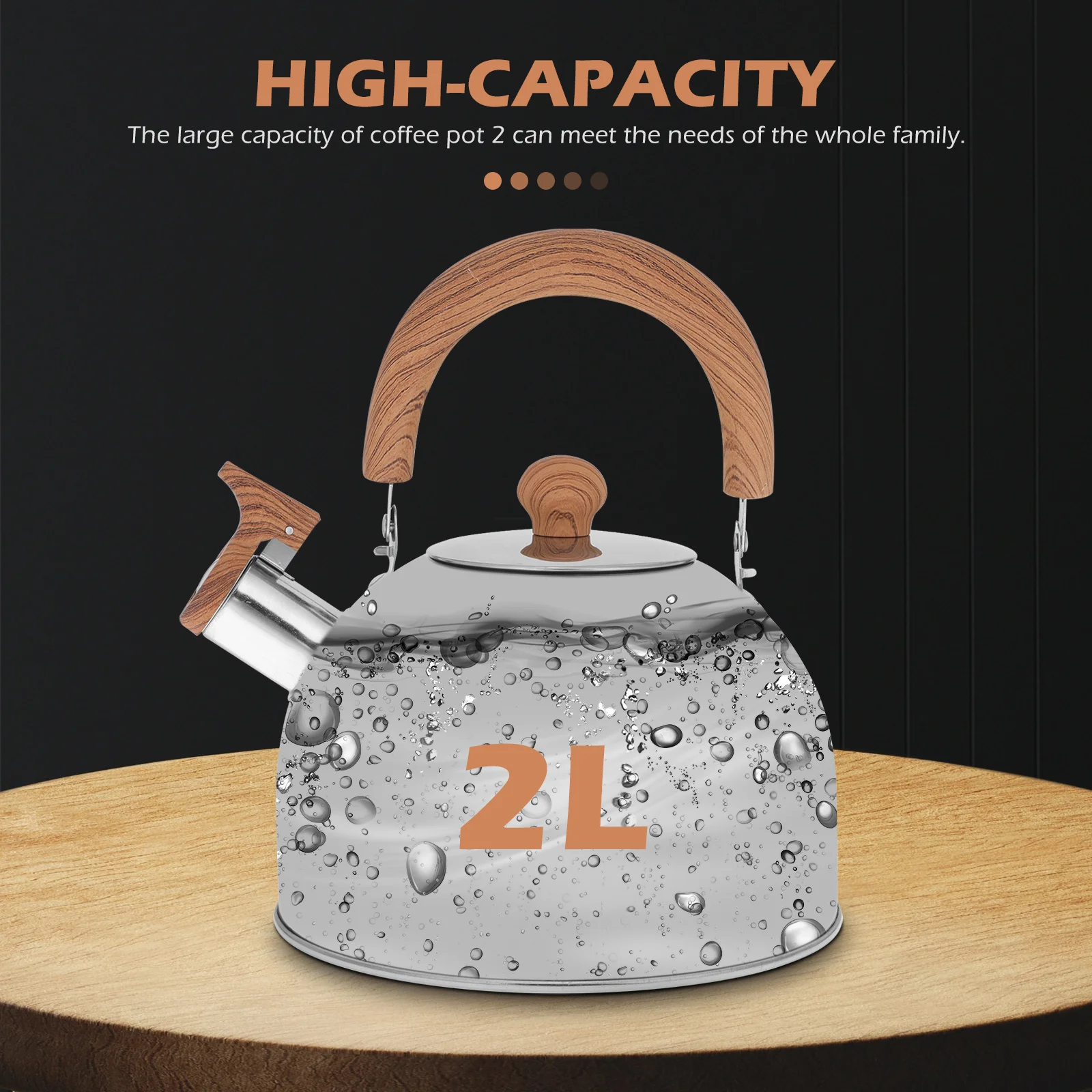 

1pc Stainless Steel Whistling Tea For Home Kitchen Use Water Boiling Pot Whistling Tea Kettle Kitchen Kettle