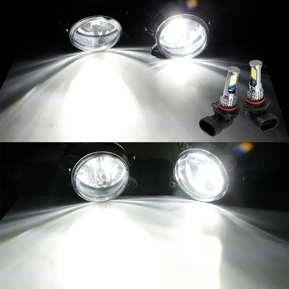 2 Pieces Car Glass Lens Fog Light Accessories with Canbus Decoder + LED Bulb 9006 For VW Volkswagen Gol G5 2008 2009 2010 2011