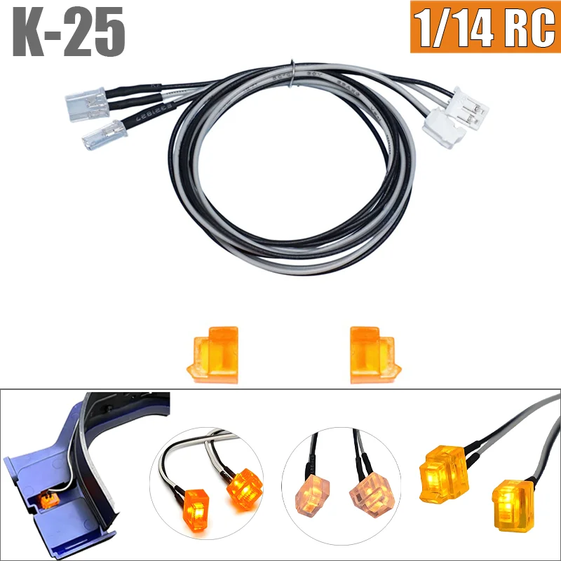 JUWUBA LED 3V Foot Pedal Turn Signal Turn Signal Upgrade Accessories for 1:14th Scale Tamiya RC Truck for SCANIA R620 R470