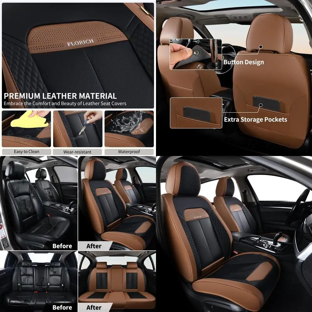 

Чехлы на автомобильные сиденья только на передние сиденья, роскошные кожаные чехлы на сиденья, универсальный противоскользящий чехол на сиденье водителя, чехол на автомобильное сиденье