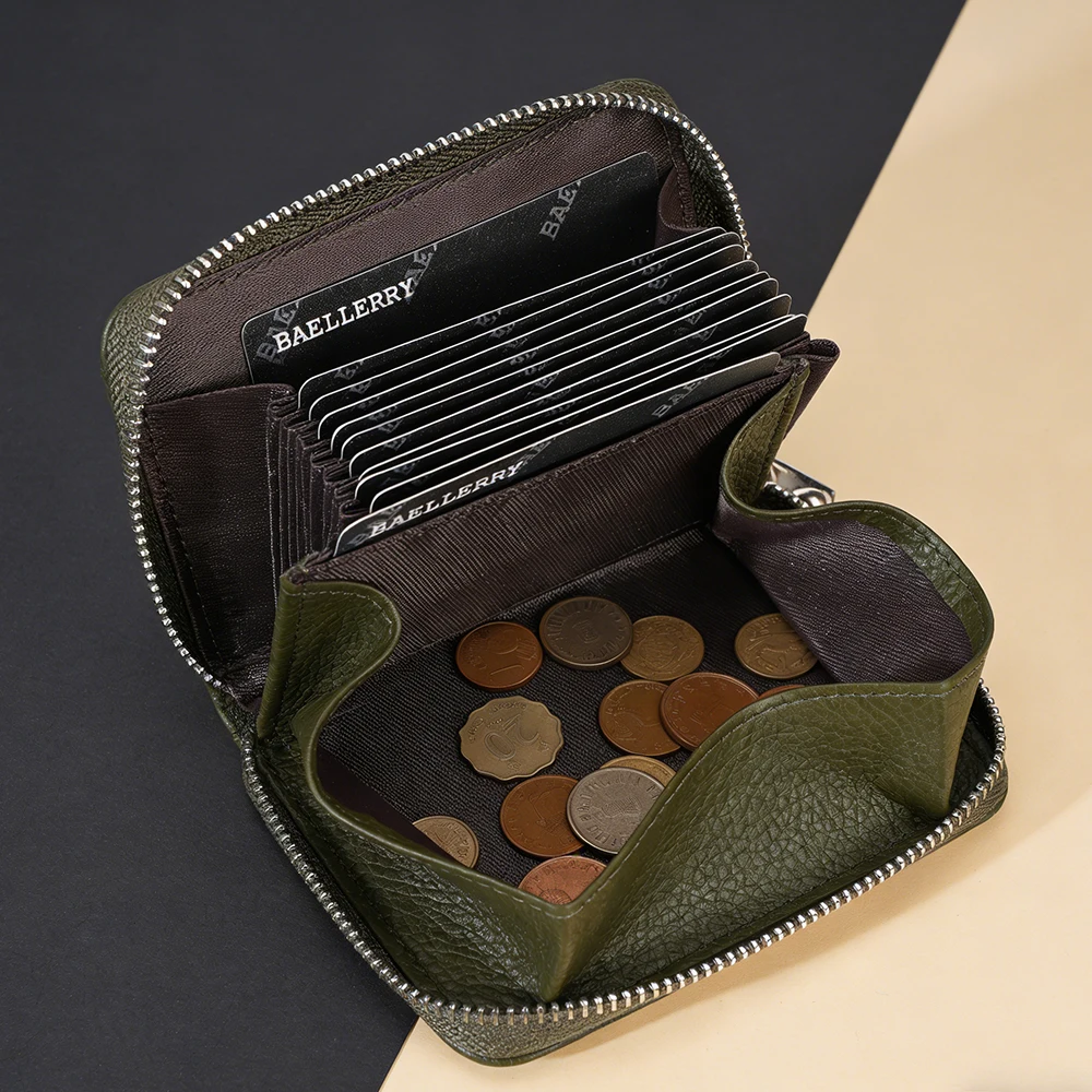 

New Women's Card Wallet Zipper Coin Pocket Large Capacity Card Clips High Quality Simple Photo Holder Female Purses
