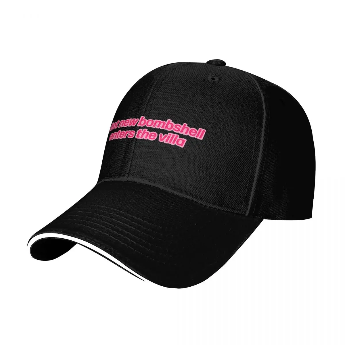 A hot new bombshell enters the villa Baseball Cap Contrast Two Tone Brim Snapback Flat Bill Strapback Dad Hat