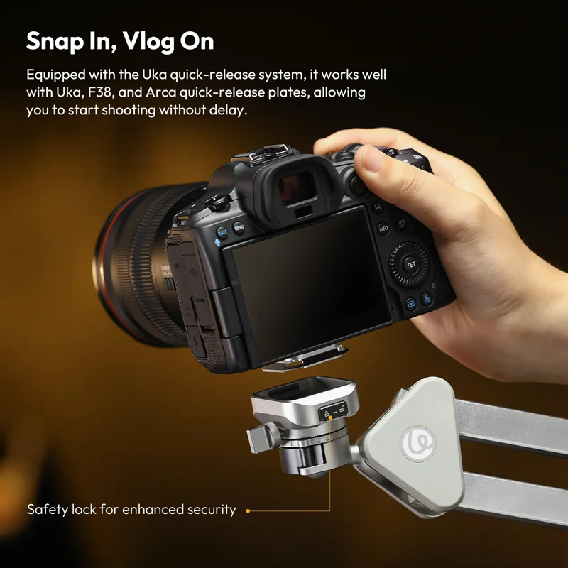 Ulanzi TH04 Overhead Boom Arm Stand with UKA Quick Release for DSLR Camera Smartphone Max 2KG Load Vlog Photography Live Stream