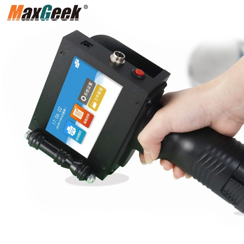 Maxgeek MX3S 600DPI Portable Automatic Handheld Inkjet Printer 4.3-inch Touch Screen with 12.7mm Ink Cartridge (Imported/Domest)