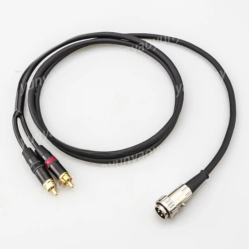 Phono Plugs Stereo Cable Twist Lock 4Core Turntable Cable Audio Phono Cable