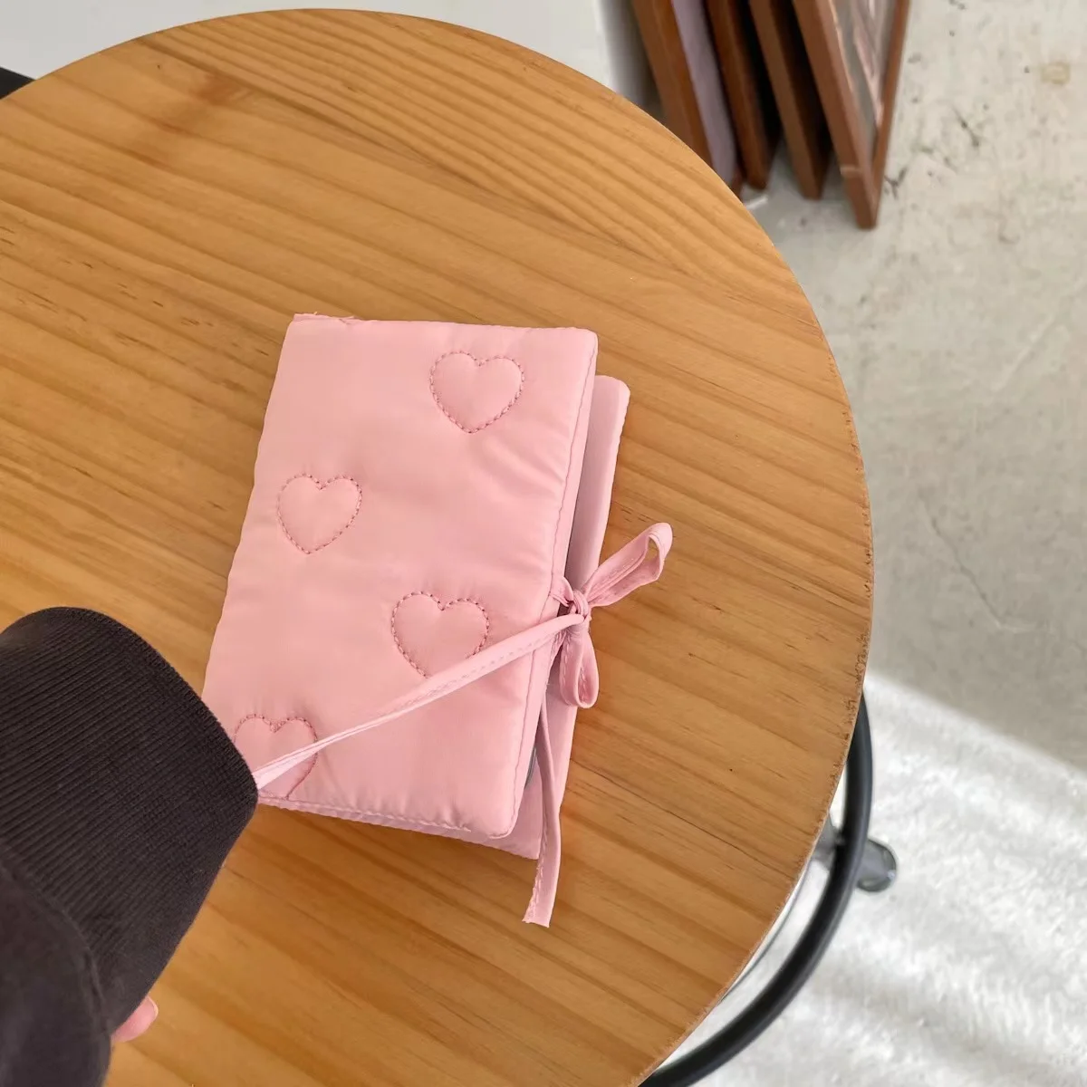 Original pink Soft heart plush card book Notebook Kpop Photocard Collect Book storage book Idol Photo Card Holder