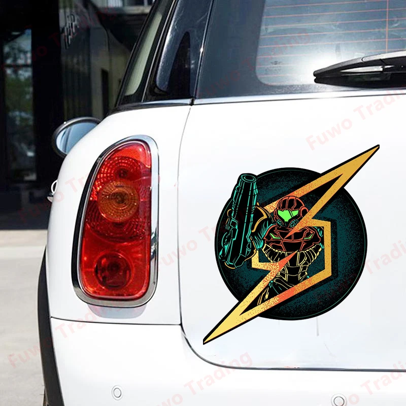 Hot selling Symbol of Samus METROID Game Car Stickers Personality Simple Decals Scratch-Proof Vinyl Car Label