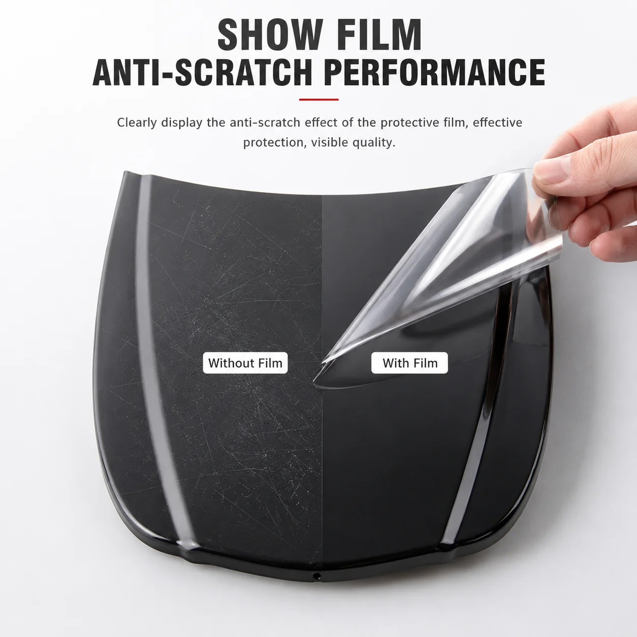 KUNAISI Metal Display Hood Panel for PPF Vinyl Wrap Film Testing Anti Scratch Test Tool Car Paint Protection Film Display Model