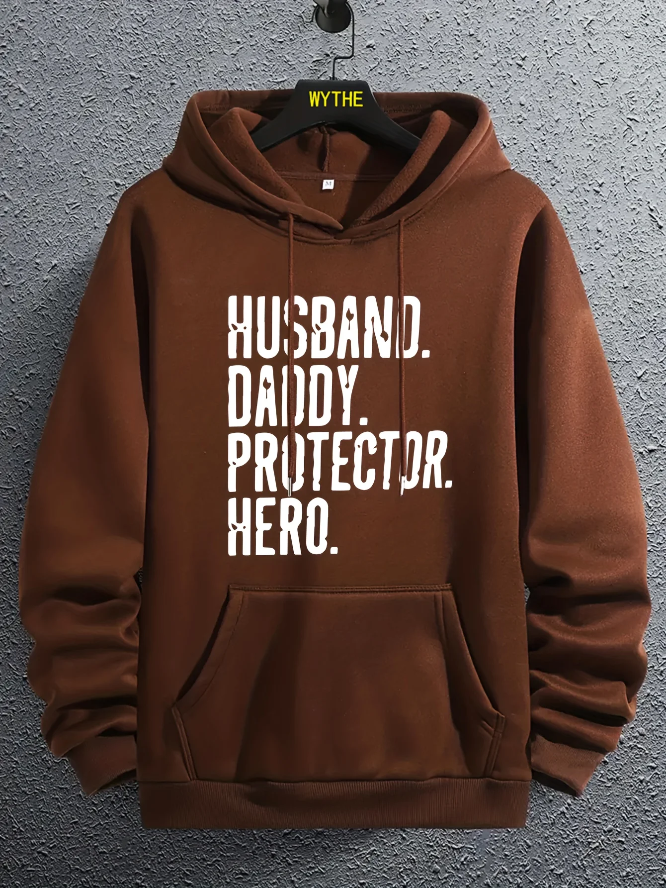 سويت شيرت بغطاء للرأس مطبوع عليه حروف الزوج للرجال مع جيب الكنغر، بلوفر بقلنسوة، ملابس رجالي لخريف وشتاء #1