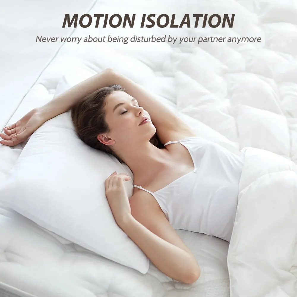 مرتبة إسفنجية ميموري فوم متوسطة الحجم مقاس 14 بوصة - تخفيف الضغط، نوم مبرد للأطفال والكبار