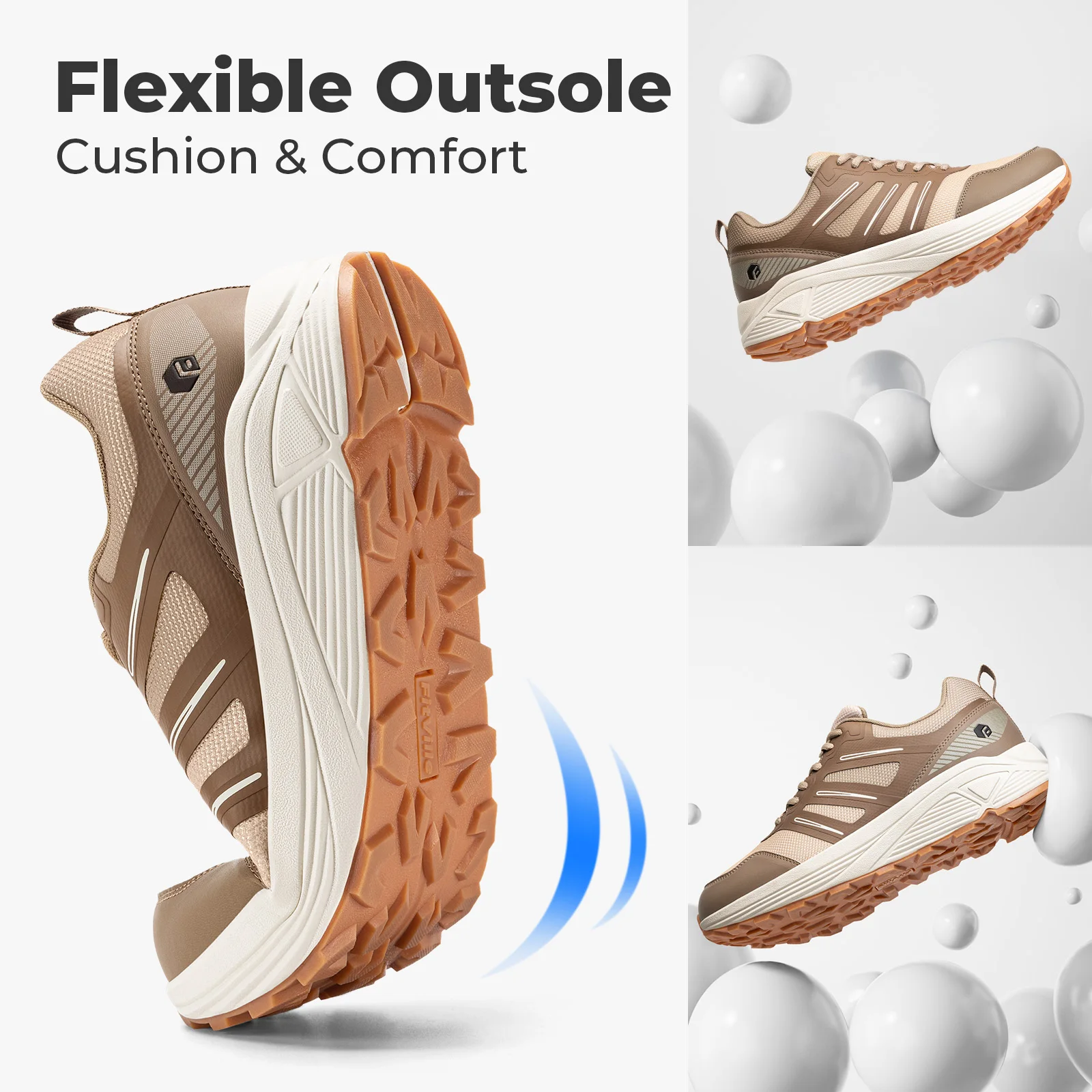 FitVille Wide Toe Men's Sport Sneakers Lightweight Trail Running Shoes for Men Workout Gym Cross Training Shoes Heel Relif Pain
